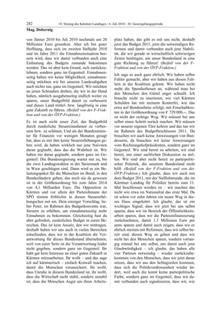 18. LTG-Sitzung am 6. Juli 2010