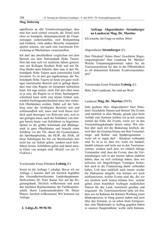 18. LTG-Sitzung am 6. Juli 2010