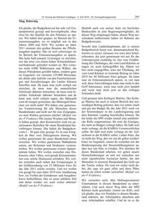 18. LTG-Sitzung am 6. Juli 2010