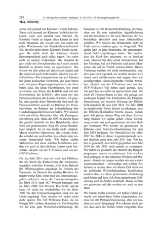 18. LTG-Sitzung am 6. Juli 2010