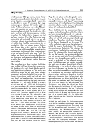 18. LTG-Sitzung am 6. Juli 2010