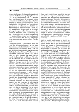 18. LTG-Sitzung am 6. Juli 2010