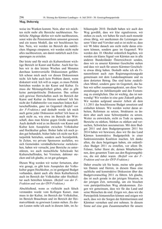 18. LTG-Sitzung am 6. Juli 2010