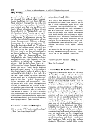 18. LTG-Sitzung am 6. Juli 2010