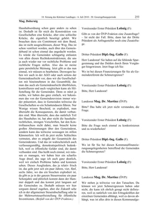 18. LTG-Sitzung am 6. Juli 2010