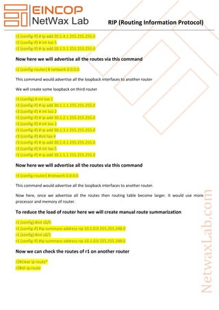 RIP (routing information protocol) | PDF