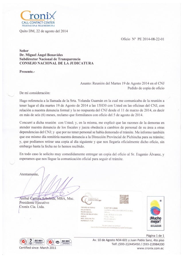 18.oficio nº pe 2014 082201 dr miguel angel benavides subdirector…