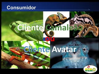 LOGO
Consumidor
Cliente Camaleão
ou
Cliente Avatar
 