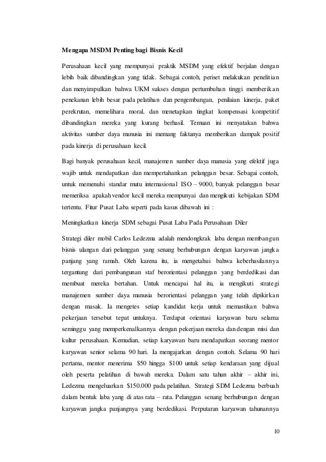 Mengelola Msdm Bisnis Kecil Dan Kewirausahaan