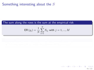Images/cinvestav-
Something interesting about the S
The sum along the rows is the sum at the empirical risk
ER (yj) =
1
N
N
i=1
Sij with j = 1, ..., M
Therefore, the candidate to be used at certain iteration
It is the classiﬁer yj with the smallest empirical risk!!!
60 / 132
 