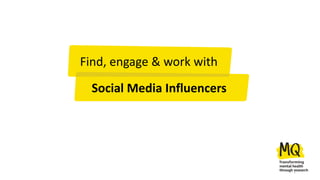 Find, engage & work with
Social Media Influencers
1
 