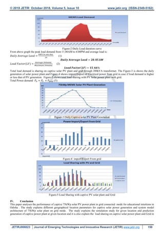 Performance Analysis of Grid Connected Solar Captive Power Plant | PDF