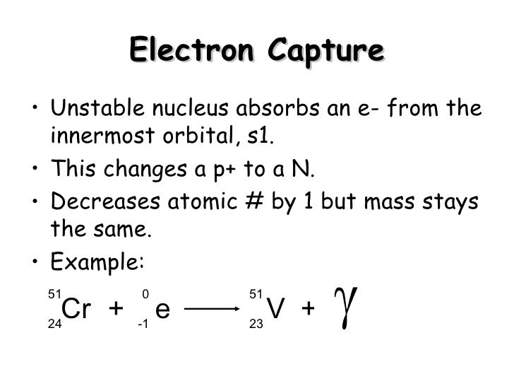 electron capture equation electron capture equation