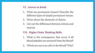 18. Pedagogy of Biological Science (Part II ) - Organisation of tissues