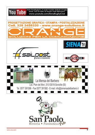 SIENA RUGBY! 6
 