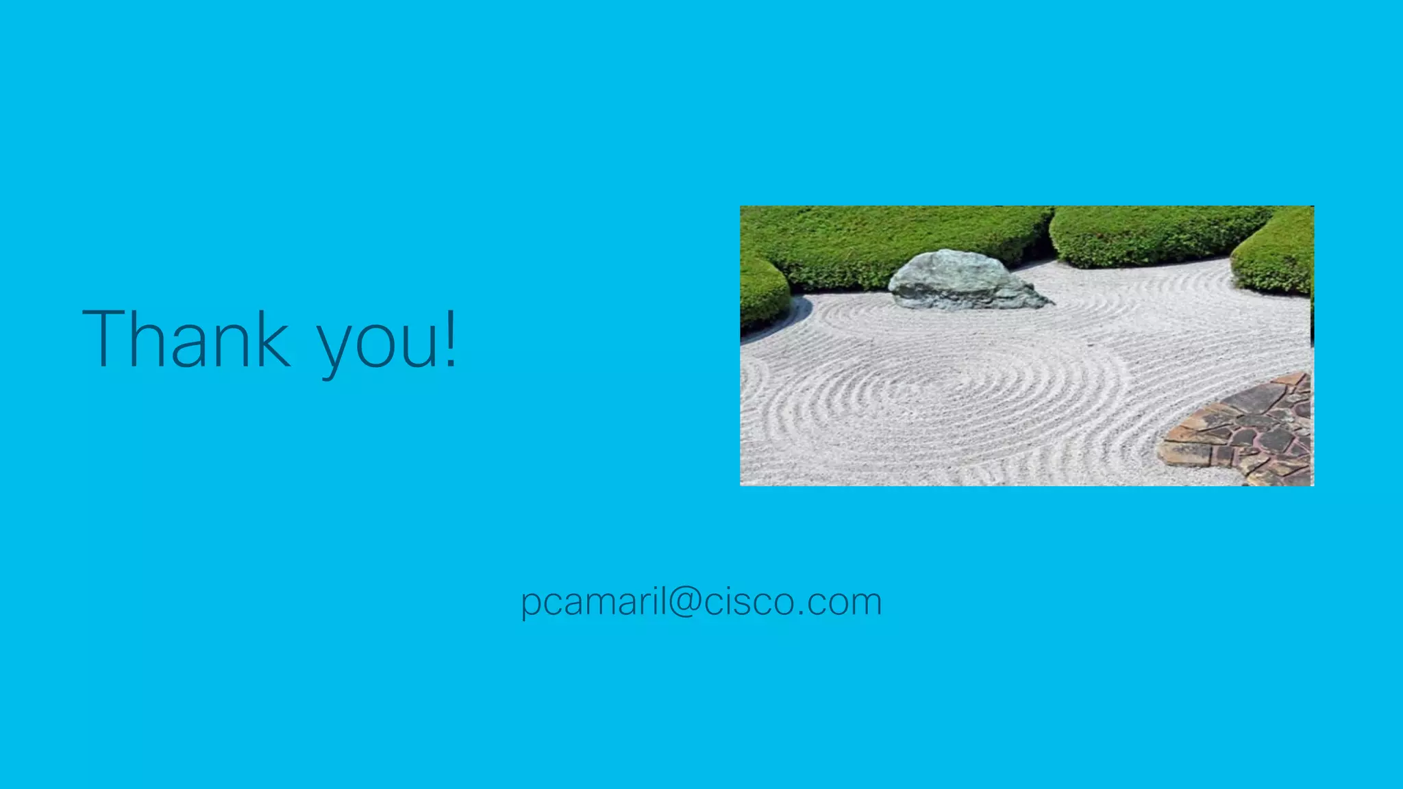 Thank you!
pcamaril@cisco.com
 