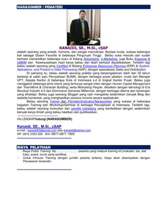 Silabus Training "Dynamic TEAMWORK BUILDING"