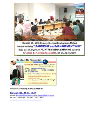 Silabus Training "Dynamic TEAMWORK BUILDING"