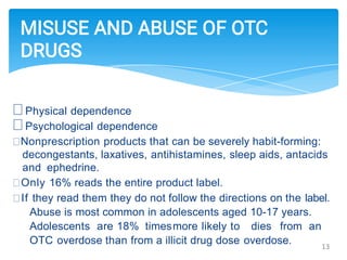 Over the counter (OTC) sales