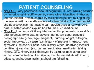 Over the counter (OTC) sales