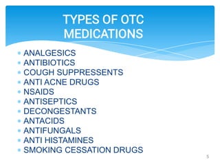 Over the counter (OTC) sales
