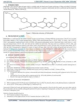 DRUG INFORMATIONOF GILTERITINIB AND ITS EFFICACY IN REFRACTORY FLT3 ...