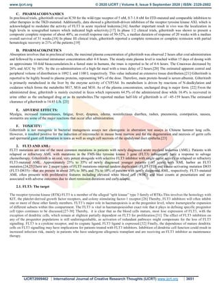 DRUG INFORMATIONOF GILTERITINIB AND ITS EFFICACY IN REFRACTORY FLT3 ...