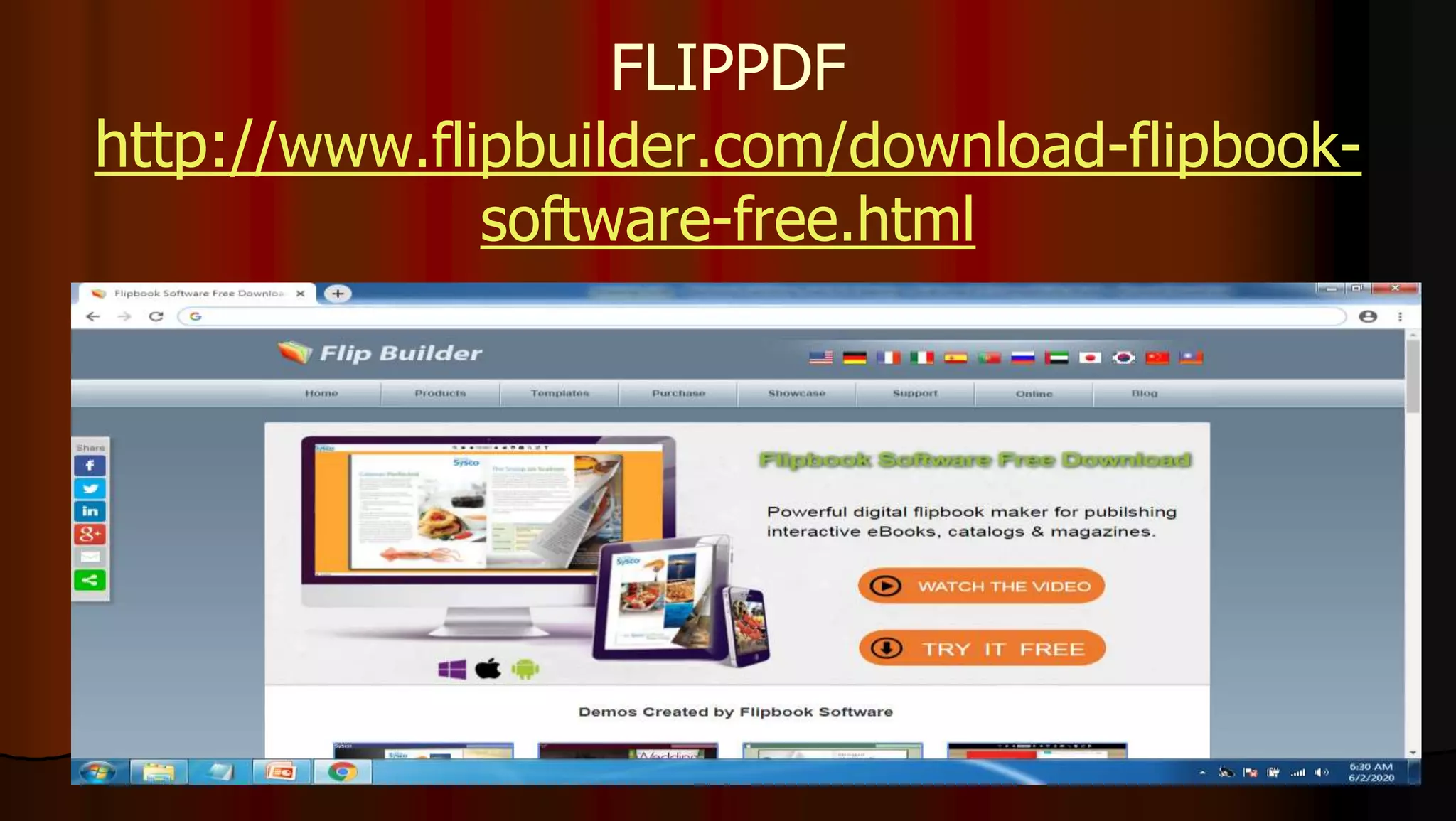 FLIPPDF
http://www.flipbuilder.com/download-flipbook-
software-free.html
 