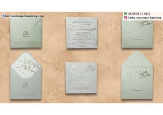 Kartu Undangan Model Single Hardcover + Amplop Square Bigsize Aesthetic Soft Green✨