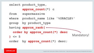 18(ish) Things You'll Love About Oracle Database 18c