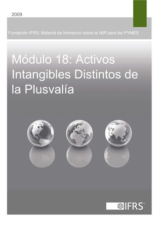 2009


Fundación IFRS: Material de formación sobre la NIIF para las PYMES




 Módulo 18: Activos
 Intangibles Distintos de
 la Plusvalía
 