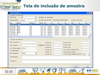 Tela de inclusão de amostra 