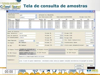 Tela de consulta de amostras 