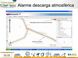 Alarme descarga atmosférica Descargas dentro de área de controle Área de controle 