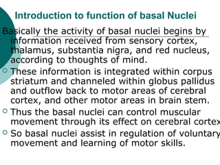 Basal Function 18-Basal Ganglia.ppt including diagram anatomical structures and ...