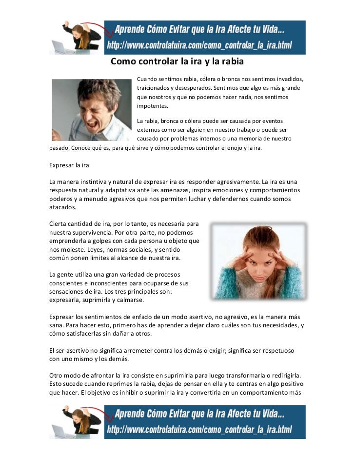 como controlar la ira y la rabia