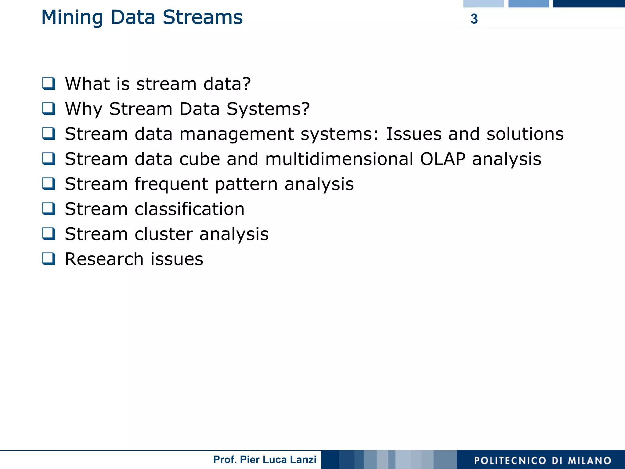 18 Data Streams