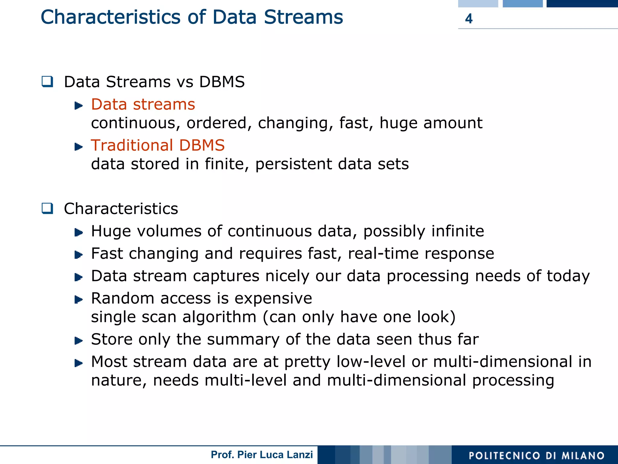 18 Data Streams