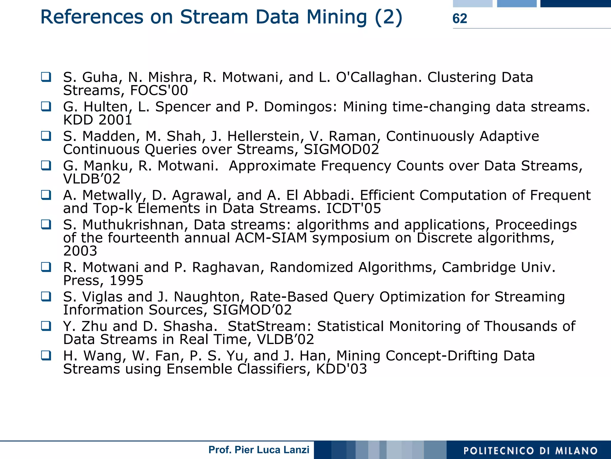 18 Data Streams