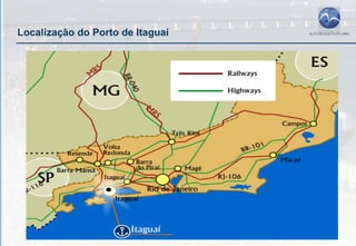 Localização do Porto de Itaguaí
 