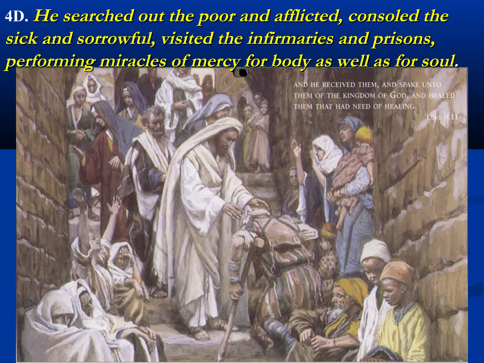 How Jesus treated his disciples by Mary of Agreda, Mystical city of God.
 In the Apostles thus called He enkindled, from the moment of
  their joining the Master, a new light and fire of divine love and
  showered upon them the sweetness of his blessings (Ps. 20, 4). It is
  not possible worthily to describe the labors undergone by the
  divine Teacher in the vocation and education of these and of the
  other disciples, in order to found upon them the Church. He
  sought them out with great diligence and solicitude; He bore with
  them with invincible patience; He caressed them as a most loving
  Father caresses his tender and darling sons. The work of
  transforming and raising them from their rough natural state into
  such a heavenly and divine position by his instructions and
  example, necessarily was a vast enterprise. In the performance of
  this work the Lord has left a most exalted example of patience, and
  charity for all the prelates, princes and whoever is charged with the
  guidance of subjects. Not less significant for us sinners are the
  proofs of his fatherly kindness: for He was not satisfied with
  simply bearing with their faults and defects, their natural
  inclinations and passions but He allowed his tender kindness to
  overflow thus wonderfully toward them .
 