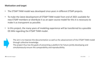 ETSAP TIAM Documentation and Validation