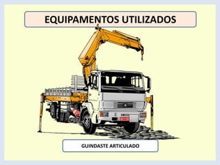 EQUIPAMENTOS UTILIZADOS
GUINDASTE ARTICULADO
 