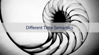 © 2018, Amazon Web Services, Inc. or its affiliates. All rights reserved.
Different Time Semantics
 