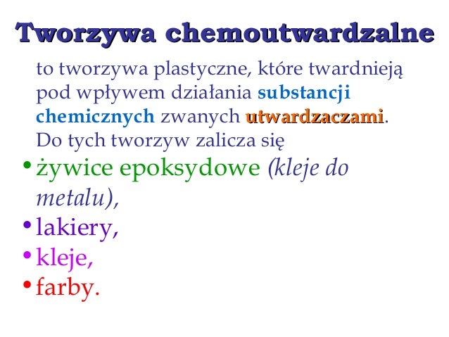 Rodzaje Tworzyw Sztucznych Chemia ćwiczenia 18 rodzaje tworzyw sztucznych