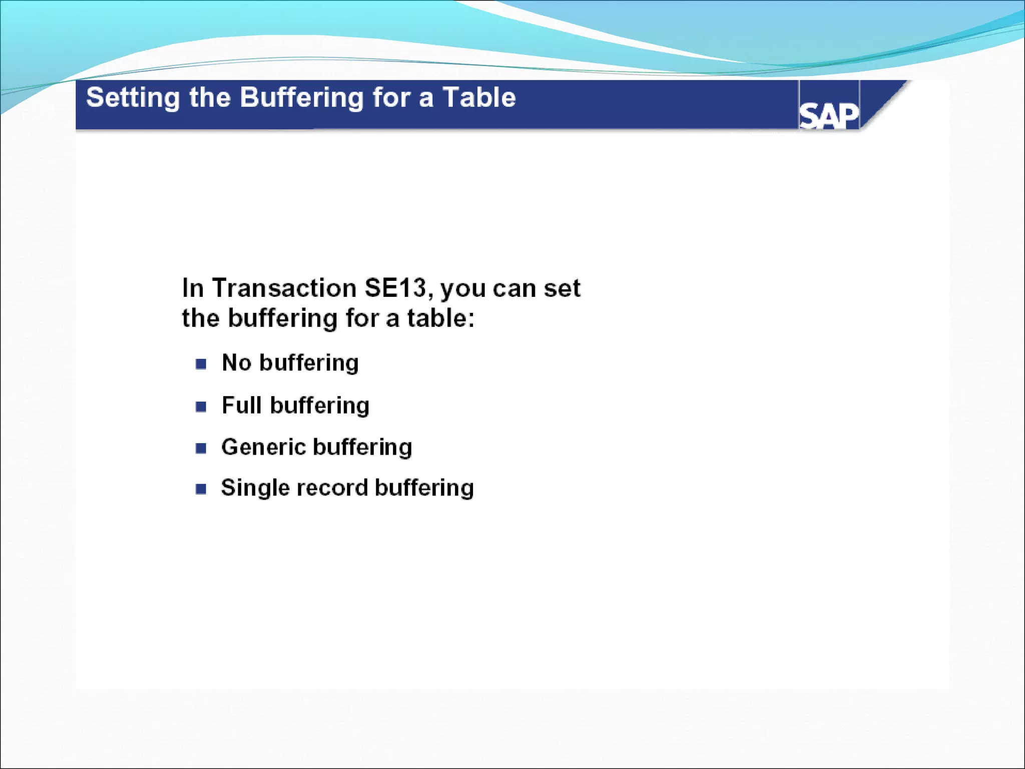 18 sap-table-buffers