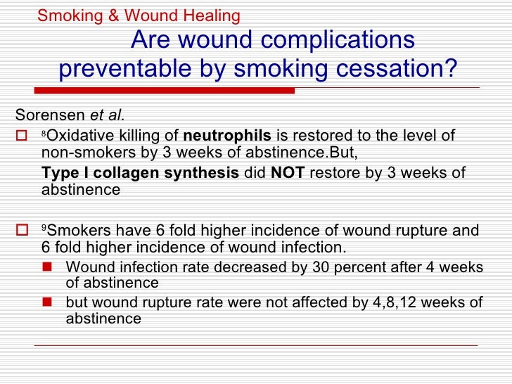 18. Smoking And Wound Healing