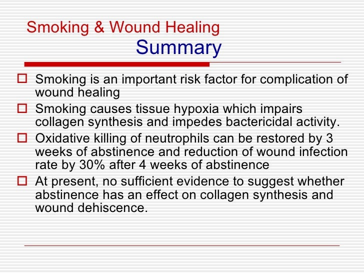 18. Smoking And Wound Healing