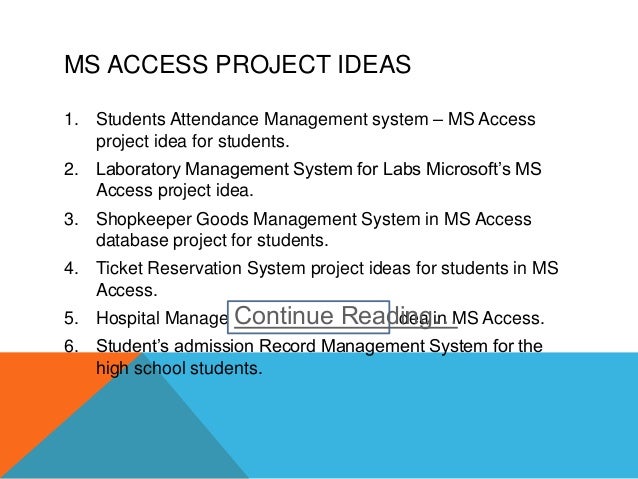 ms access student