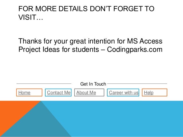 Use the Students Access database template